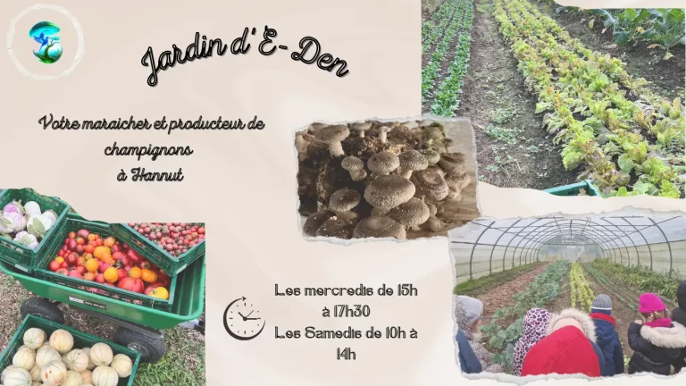 ferme jardin E-Den légumes diversifiés bio